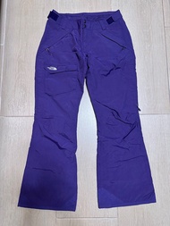 正品 The North Face women 女 Insulated Snow Pants Purple M 防水保暖滑雪褲