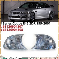 dinghingxi1 Clear Marker Signal Blinker Corner Parking Light Lamp for  E46 3 Series Coupe 1999-2001 