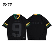 Gigg - 9 Mile - Men's Black Oversized Jersey - Men's Streetwear - Reggae Men's T-Shirt