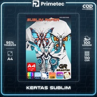 Sublimation Transfer Paper 100 Sheets A4 / LEGAL F4+ / A3 110 Gsm - GRAKITEC Sublim Paper Primetec