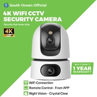 South Ocean 4K Dual Lens Dual Screen CCTV Wireless Full-color Night Vision Indoor WiFi Security CCTV