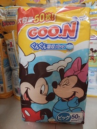 全新 現貨 Goo.N Goon 大王 Disney Mickey Mouse 迪士尼米奇老鼠  XL 加大碼 褲仔 學習褲 拉拉褲 50片裝