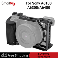 SmallRig กรงขนาดเล็กพร้อมที่จับซิลิโคนสำหรับกล้อง Sony A6100/A6300/A6400 3164