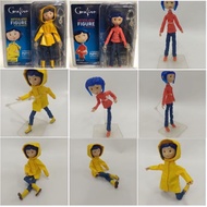 Coraline Doll NECA Articulated Figure In Striped Shirt Raincoat Sweater Toy LA Girl Present Gift f