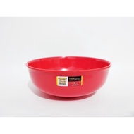MERAH Golden Dragon W1107 7 inch Flat Melamine Bowl Golden Dragon Melamine 7" RED BAKMIE BOWL