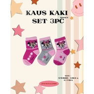 3pc Socks Set/Baby Socks 0-12 months & 12-24 months/Girls' Socks/Disney Socks/Baby Socks