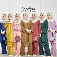 Kaftan muslimah | NELYSA SET  | Baju Haji Umrah | Jubah seluar muslimah | Free size Plus size | baju labuh