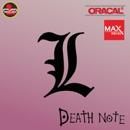 Cutting Sticker anime Logo L Death Note Oracal material