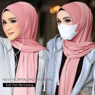 Instan Pashmina New Normal HIjab Masker / Jilbab Instan