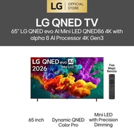 65 inch LG QNED evo AI Mini LED QNED86 4K Smart TV 2026