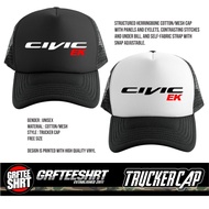 [KFAS Clothing Store] Civic EK Jdm Racing Trucker Cap Mesh Fashion Net Snapback Graffiteeshirt