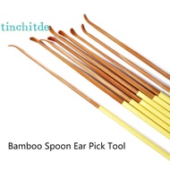 [TinchitdeS] Bamboo Spoon Ear Pick Tool Polishing Round Bamboo Handle Ear Cleaner Ear Clearner Tools