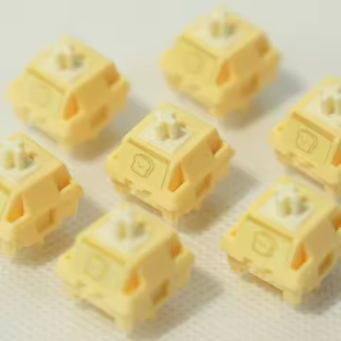 HMX Toast Switch New Mold Linear Thocky Switches Cartoon Toast Light Guide Rena Lab Toast MX Switch