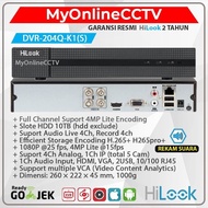 DVR-204Q-K1-S Hilook DVR NVR Camera 4Ch Analog + 1CH IP Camera CCTV