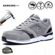 PEAK Men's Work Safety Shoes Lightweight Breathable Anti-smashing Non-slip Reflective Steel Toe Casu