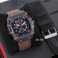 Jam Tangan pria Tali Kulit RM Tanggal Aktif