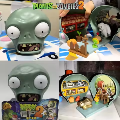 Plants Vs. Zombies 2 Zombie Attack Series Scene Desktop Blind Box Diy Assembled Zombie Battle Boy To