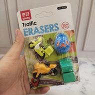 QIHAO CUTE CHARACTER ERASER 1 SET. 1 PACK OF 4 - 5 pcs