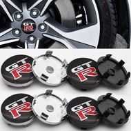 GTR 60mm 4pcs tire center hub cover replacement badge hub center cover car logo for GTR Nissan GTR R