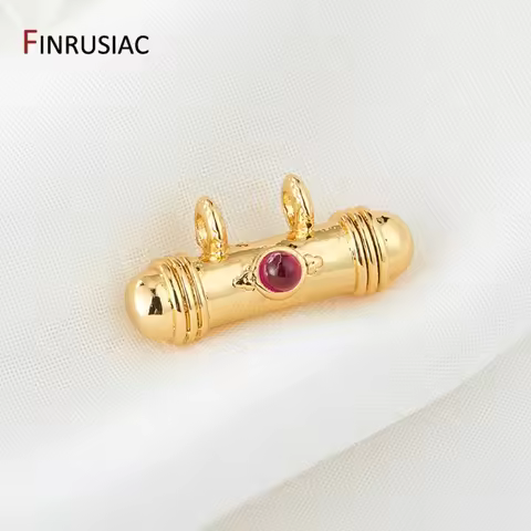 Cute Enamel Chili Charms 14k Gold Plated Brass Metal Barbell Pendants Accessories For Jewellery Maki