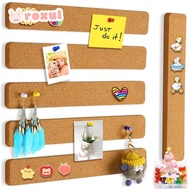 ROXUL Self Adhesive Cork Board, Frameless Cork Material Pushpin Cork Board, Multifunctional Removabl
