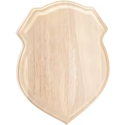 Unfinished Wooden Plaque Wood Plaque 9.8x7.87x0.7inch Shield Shaped Wood Decoration Plaque Burlywood