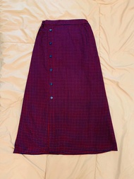 AMY - ROK MOTIF TARTAN KOTAK PANJANG FLANEL WANITA SKIRT SPAN KOREAN STYLE JUMBO TERBARU PREMIUM