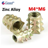 M4 M6 Zinc Alloy Furniture Nut For Wood Insert Spiked Nut Furniture Link