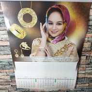 kalender dinding 2022 triwulan artis perhiasan muslim AO 132