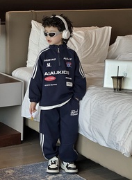 Cute Boys Autumn Set Korean Style Childrens Clothing Sweatshirt And Pants Sporty And Handsome Baby B