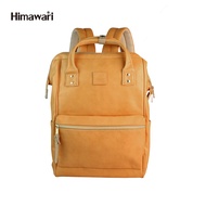 HIMAWARI กระเป๋าเป้สะพายหลัง ใส่โน้ตบุ๊ก 14 นิ้ว / Laptop – PU Leather Laptop Backpack with USB Port