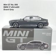 Mini GT No. 818 BMW i7 xDrive60 Dravit Grey