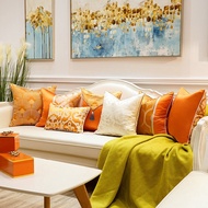 Luxury Orange Cushion Covers Home Decorative Pillow Cases 45 x 45 50 x 50 60 x 60 Cushion Cover Sofa