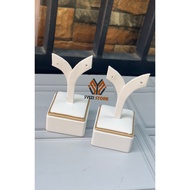 White gold list earring Display - earring holder - earring Display