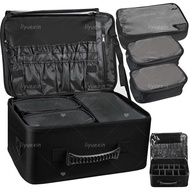 Multifunctional Cosmetic Bag, Portable Cosmetic Tattoo Nail Art Storage Box, Large Capacity Adjustab