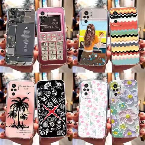 For Xiaomi Redmi Note 10 4G Case Redmi Note 10s Clear Soft Silicone Phone Case For Redmi Note 10 Pro