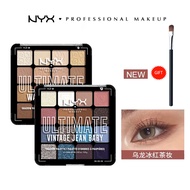 NYX Utopia 16-Color Shimmer Matte Eyeshadow Palette Morandi Earth Tones Denim Blue Eyeshadow Palette