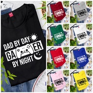 Dad by Day Gamer by Night Fathers Day Gift Shirt