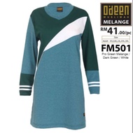 Odeen_ T-Shirt Muslimah Baju Labuh Long Top Blouse Hari Sukan Family Day FM501 Progreen