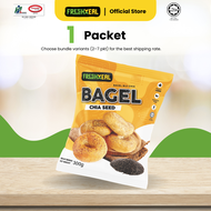 [Halal] FreshXeal Premium Frozen Chia Seed Bagel (4 Pcs) Made With Premium Ingredients Ready to Eat 