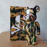 400% Bearbrick Mastermind VS A BATHING APE Model ABS Material  28cm Action Figure