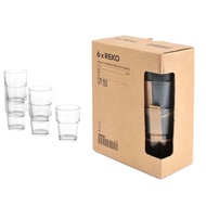 Ikea REKO Glass clear 170ml x 6pcs/box drinking cup mug gelas kaca minum cawan