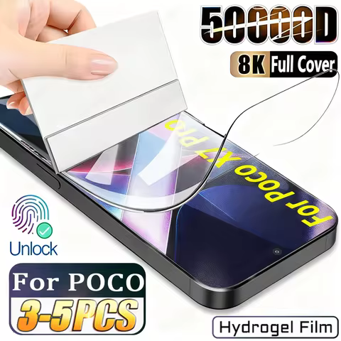 3-5PCS Hydrogel Film For Poco X8 Pro Max X7 X6 X5 X4 GT X3 C85 C75 Screen Protector For POCO F8 Ultr