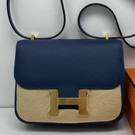 HERMES愛馬仕 Constance  19 D刻19年康康藍色金扣五金帶膜成色非常好
