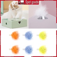 XI 6Pcs Teaser Cats Toy Funny Feathered Replacements Automatic Funny Cats