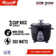 Dowell RC-30 3 Cups Non Stick Aluminum Rice Cooker
