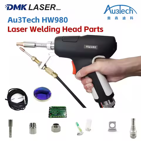 AU3TECH HW980 Laser Welding Head Accessories 20*3 D20F150 Lens Nozzle Consumables Motor Reflector Nu