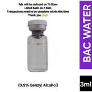 Water Bac 3ml 0.9 percent alc
