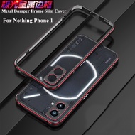 For Nothing phone 1 Nothing Phone 2 casing Aluminum metal bumper Frame Slim Cover phone case+ carmer