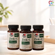 Zink + C vegan zinc +C supplement pills, German product, 60 pills
